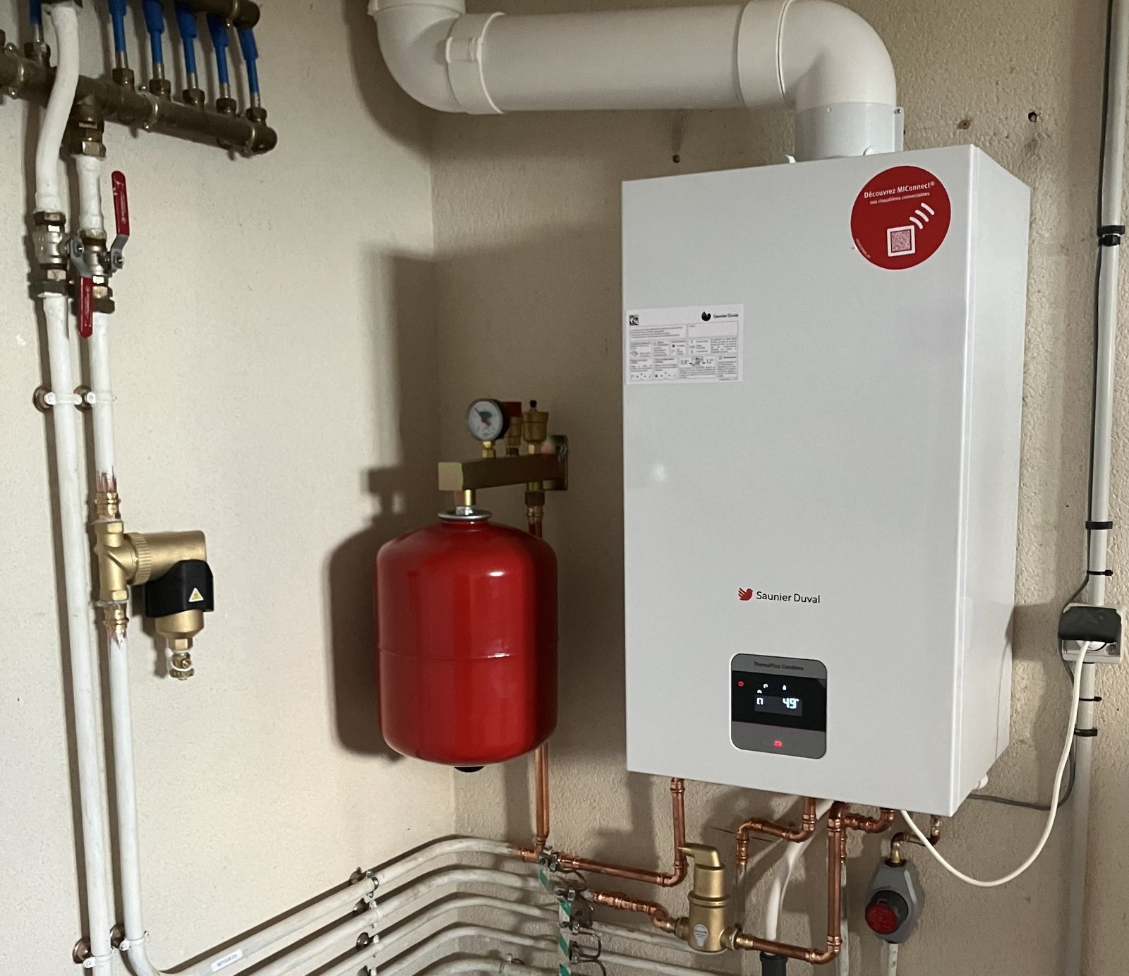 Installation de chaudière à gaz